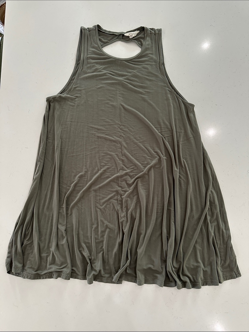 American Eagle Outfitters Olive Swing Tank Dress